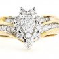 MAGNIFICENT 14K YELLOW GOLD .40 TCW ROUND DIAMOND ENGAGEMENT RING ~ FREE S&H
