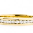 BEAUTIFUL 10K YELLOW GOLD .30 TCW ROUND DIAMOND ETERNITY BAND RING ~ H/SI1