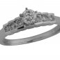 14K GOLD PYRAMID STEP DESIGN 1.25 CARAT DIAMOND ENGAGEMENT & WEDDING RING SET