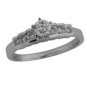 14K GOLD PYRAMID STEP DESIGN 1.25 CARAT DIAMOND ENGAGEMENT & WEDDING RING SET
