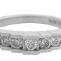 14K GOLD PYRAMID STEP DESIGN 1.25 CARAT DIAMOND ENGAGEMENT & WEDDING RING SET