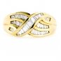 UNIQUE 14K YELLOW GOLD MULTI LEVEL BAGUETTE CUT DIAMOND FASHION RING ~ 1.05 TCW