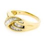 UNIQUE 14K YELLOW GOLD MULTI LEVEL BAGUETTE CUT DIAMOND FASHION RING ~ 1.05 TCW