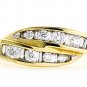 UNIQUE ~ 14K YELLOW GOLD ROUND & BAGUETTE DIAMOND RING ~ F-G/SI