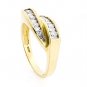 UNIQUE ~ 14K YELLOW GOLD ROUND & BAGUETTE DIAMOND RING ~ F-G/SI