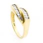 UNIQUE ~ 14K YELLOW GOLD ROUND & BAGUETTE DIAMOND RING ~ F-G/SI