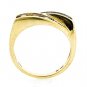 UNIQUE ~ 14K YELLOW GOLD ROUND & BAGUETTE DIAMOND RING ~ F-G/SI