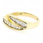UNIQUE ~ 14K YELLOW GOLD ROUND & BAGUETTE DIAMOND RING ~ F-G/SI