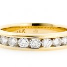 BEAUTIFUL 14K YELLOW GOLD 1.05 TCW ROUND DIAMOND ETERNITY BAND RING ~ H/SI1