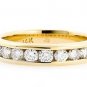 BEAUTIFUL 14K YELLOW GOLD 1.05 TCW ROUND DIAMOND ETERNITY BAND RING ~ H/SI1