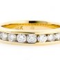 BEAUTIFUL 14K YELLOW GOLD 1.05 TCW ROUND DIAMOND ETERNITY BAND RING ~ H/SI1