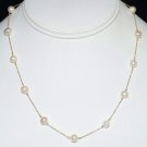 10K SOLID YELLOW GOLD & 6.5MM PEARL NECKLACE ~ 17" ~ 5.5 GRAMS ~ MINT CONDITION!