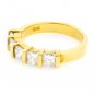18K YELLOW GOLD & 1.75 TCW PRINCESS DIAMOND WEDDING ANNIVERSARY BAND RING -H/VS2