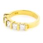 18K YELLOW GOLD & 1.75 TCW PRINCESS DIAMOND WEDDING ANNIVERSARY BAND RING -H/VS2