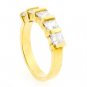 18K YELLOW GOLD & 1.75 TCW PRINCESS DIAMOND WEDDING ANNIVERSARY BAND RING -H/VS2