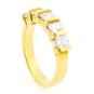 18K YELLOW GOLD & 1.75 TCW PRINCESS DIAMOND WEDDING ANNIVERSARY BAND RING -H/VS2
