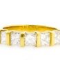 18K YELLOW GOLD & 1.75 TCW PRINCESS DIAMOND WEDDING ANNIVERSARY BAND RING -H/VS2