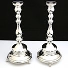 STUNNING SOLID 925 STERLING SILVER PAIR CANDLESTICKS BY HADAD ~14.5" TALL 900+GR