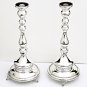 STUNNING SOLID 925 STERLING SILVER PAIR CANDLESTICKS BY HADAD ~14.5" TALL 900+GR