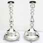 STUNNING SOLID 925 STERLING SILVER PAIR CANDLESTICKS BY HADAD ~14.5" TALL 900+GR