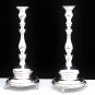 STUNNING SOLID 925 STERLING SILVER PAIR CANDLESTICKS BY HADAD ~14.5" TALL 900+GR