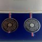 1975 FRANKLIN MINT BICENTENNIAL PROOF SILVER & BRONZE MEDAL SET LIMITED EDITION!