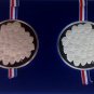 1975 FRANKLIN MINT BICENTENNIAL PROOF SILVER & BRONZE MEDAL SET LIMITED EDITION!