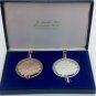 1975 FRANKLIN MINT BICENTENNIAL PROOF SILVER & BRONZE MEDAL SET LIMITED EDITION!