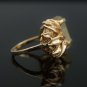 VERY UNIQUE CUSTOM HANDMADE QUARTZ & 14K YELLOW GOLD LEAF ESTATE RING 9.6 GRAMS