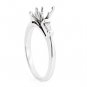 STUNNING PLATINUM BAGUETTE SIDE DIAMONDS SEMI MOUNT ENGAGEMENT RING SETTING