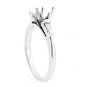 STUNNING PLATINUM BAGUETTE SIDE DIAMONDS SEMI MOUNT ENGAGEMENT RING SETTING