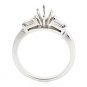 STUNNING PLATINUM BAGUETTE SIDE DIAMONDS SEMI MOUNT ENGAGEMENT RING SETTING