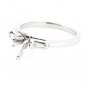 STUNNING PLATINUM BAGUETTE SIDE DIAMONDS SEMI MOUNT ENGAGEMENT RING SETTING