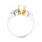 UNIQUE PLATINUM & 18K GOLD PEAR SHAPE DIAMOND ENGAGEMENT RING ~ 1.23 TCW ~ E/SI1