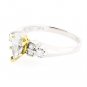 UNIQUE PLATINUM & 18K GOLD PEAR SHAPE DIAMOND ENGAGEMENT RING ~ 1.23 TCW ~ E/SI1