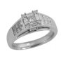 SOLID 14K GOLD 100% GENUINE 1.32 CT PRINCESS DIAMOND ENGAGEMENT RING ~ FREE S&H!