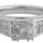 SOLID 14K GOLD 100% GENUINE 1.32 CT PRINCESS DIAMOND ENGAGEMENT RING ~ FREE S&H!