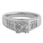 SOLID 14K GOLD 100% GENUINE 1.32 CT PRINCESS DIAMOND ENGAGEMENT RING ~ FREE S&H!