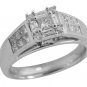 SOLID 14K GOLD 100% GENUINE 1.32 CT PRINCESS DIAMOND ENGAGEMENT RING ~ FREE S&H!