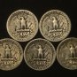 BETTER DATES 1936 1937 1939 1941 1943S WASHINGTON SILVER 25c QUARTER DOLLARS LOT
