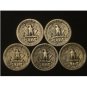 BETTER DATES 1936 1937 1939 1941 1943S WASHINGTON SILVER 25c QUARTER DOLLARS LOT