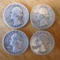 BETTER DATES 1936 1937 1939 1941 1943S WASHINGTON SILVER 25c QUARTER DOLLARS LOT