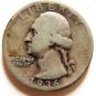 BETTER DATES 1936 1937 1939 1941 1943S WASHINGTON SILVER 25c QUARTER DOLLARS LOT