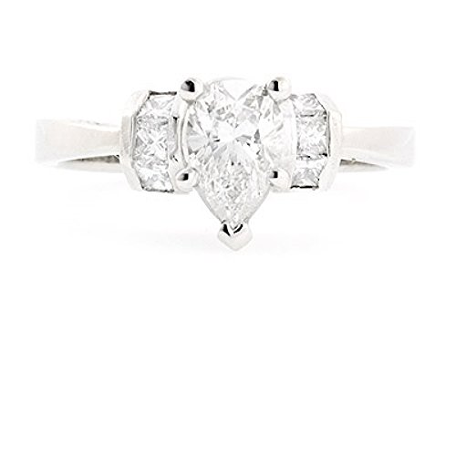 950 PLATINUM PEAR SHAPE DIAMOND ENGAGEMENT RING ~ 1.19 TCW ~ F/SI