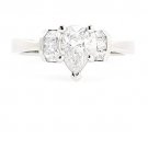 950 PLATINUM PEAR SHAPE DIAMOND ENGAGEMENT RING ~ 1.19 TCW ~ F/SI