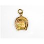 UNIQUE 22K SOLID YELLOW GOLD HORSE HORSESHOE GOOD LUCK PENDANT CHARM ~ 2.9 GRAMS