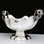 STUNNING ITALIAN 925 STERLING SILVER LARGE HEAVY SCALLOPED OVAL BOWL CENTERPIECE