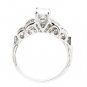 D/SI1 GENUINE OVAL DIAMOND ENGAGEMENT RING GORGEOUS VINTAGE STYLE SETTING .65Ct