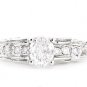 D/SI1 GENUINE OVAL DIAMOND ENGAGEMENT RING GORGEOUS VINTAGE STYLE SETTING .65Ct