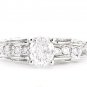 D/SI1 GENUINE OVAL DIAMOND ENGAGEMENT RING GORGEOUS VINTAGE STYLE SETTING .65Ct